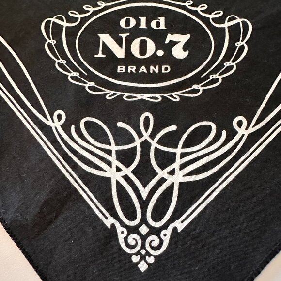 Jack Daniels Unisex Bandana/Scarf - Black/White - Picture 3 of 6